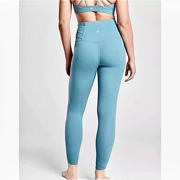ATHLETA Elation Pirouette 1X Tights 7/8 Waist blueYoga Pants Workout Leggings - Picture 16 of 16